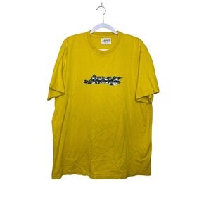 AWAKE New York Graphic T Shirt Yellow XL Logo Print Men Streetwear